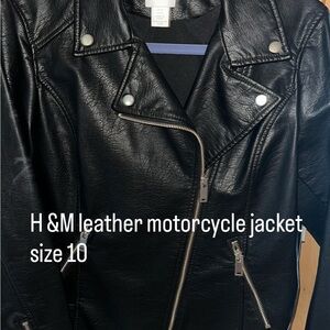 H&M Black Leather Biker Jacket